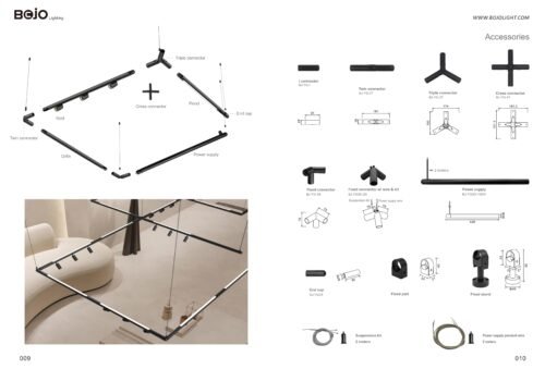 DC48V Cylinder Track System - DC48V Cylinder Track Lighting System (Bojo Roc 360 Series)