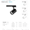 2025-2026箔晶外贸图册-251112 (29) Model & Wattage - FLP & XW Series Compact LED Track Light (3 Wires / 90lm/W) - BJ-XW330-S (30W XW / 75*160mm)
