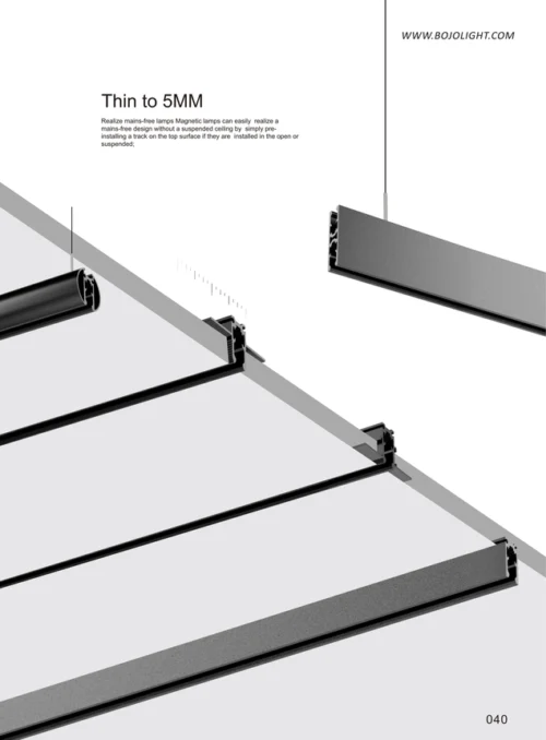 Profile & Component - Minute Series 5mm Ultra-Slim Magnetic Track Rails & Accessories (24V)