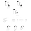 Pendant Style & Size - Tiny Series 11mm Conical & Spherical Glass Globe Pendants (24V) - BJ-K6050013 (2.4W Spherical Glass Globe 360° / Φ40mm)