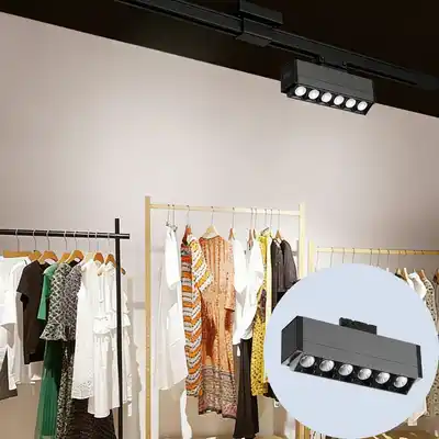 Linear Track Lighting in Retail Apparel Boutique