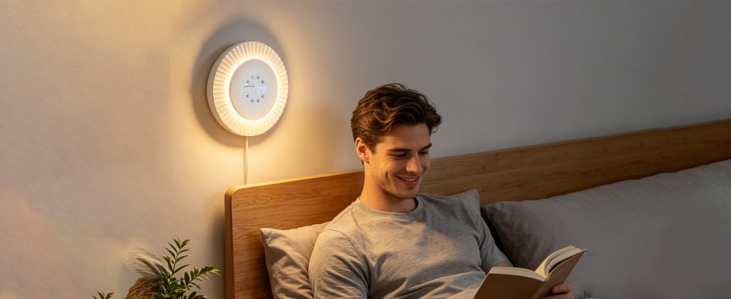 BOJO Wall Mounted Bedside Sconce for Nighttime Reading
